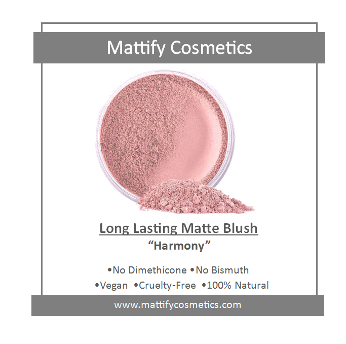 Long Lasting Blush Vegan Makeup, Matte Powder Blush In Peachy, Pink