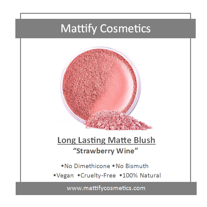 Long Lasting Blush Vegan Makeup, Matte Powder Blush In Peachy, Pink